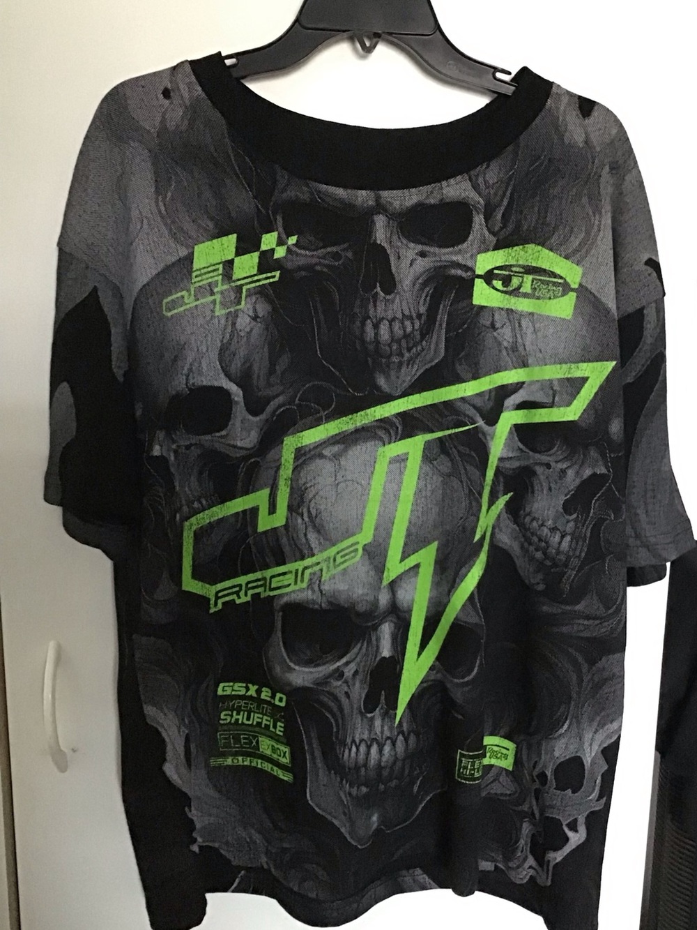 JT Racing Honda Skull Graphic All Over Print T-Shirt